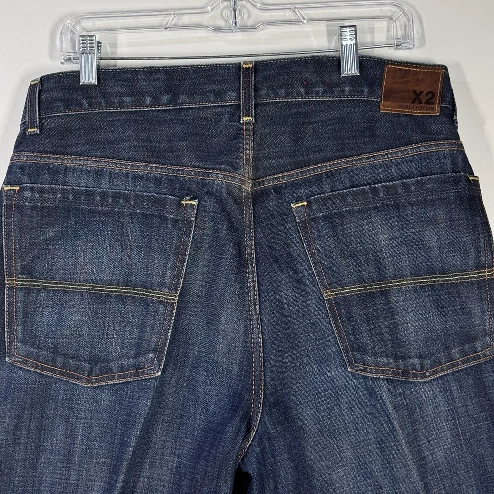 X2 Quality Denim Men's Jeans Size 36L x 34L Blue Classic Straight Regular Fit - Picture 4 of 13